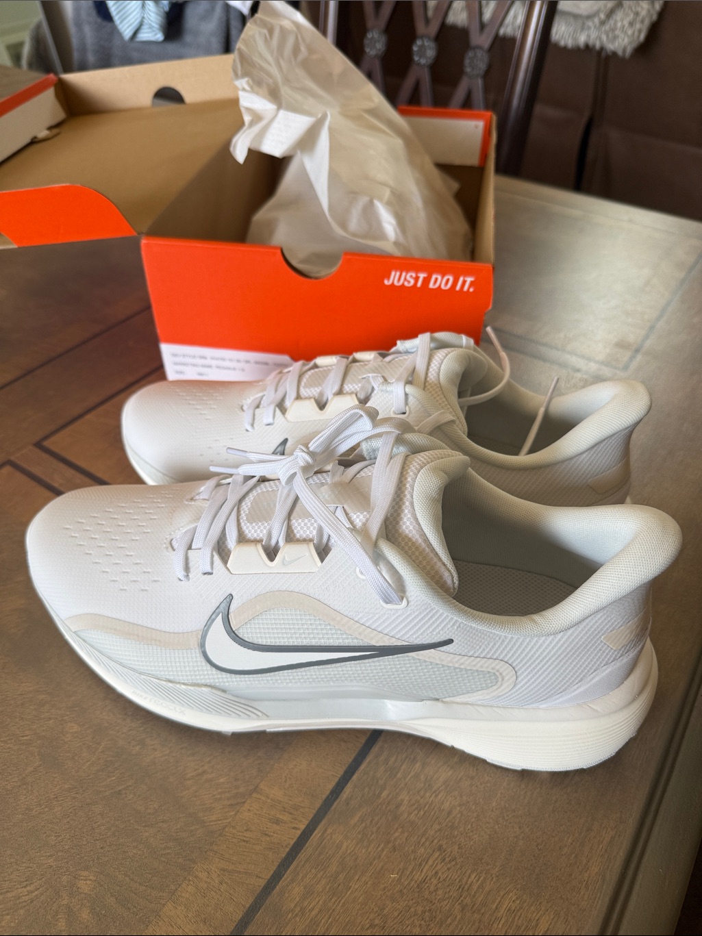 Nike White And Gray Pegasus 1 G Golf Shoes